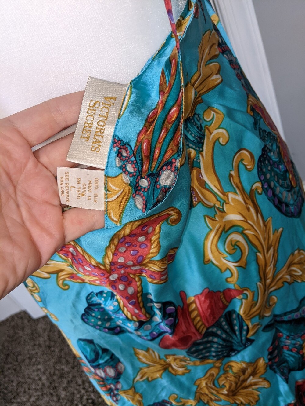 Vintage Victoria's Secret Silk Nightgown/Panties Set L - Picture 14 of 16